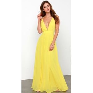 All That Shines Yellow Maxi Dress